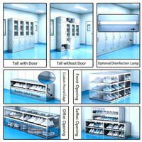 Armoire à chaussures en acier inoxydable avec banc à chaussures intégré pour atelier d'usine, laboratoire, usine alimentaire, vestiaire