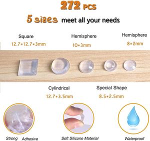 Клейкая прозрачная противоскользящая прокладка с подушкой на спине, черная силиконовая резиновая прокладка из пенопласта, прокладка для ног, для клейкой резины 3 м - Product Image 5