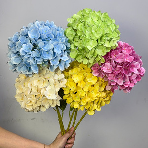 Flor Artificial de Hortensia Jinxi Elsa, Rama Individual de Seda, Decoración para Bodas y Hogar, Rosa, Verde, Amarillo, Azul, Morado - Product Image 2