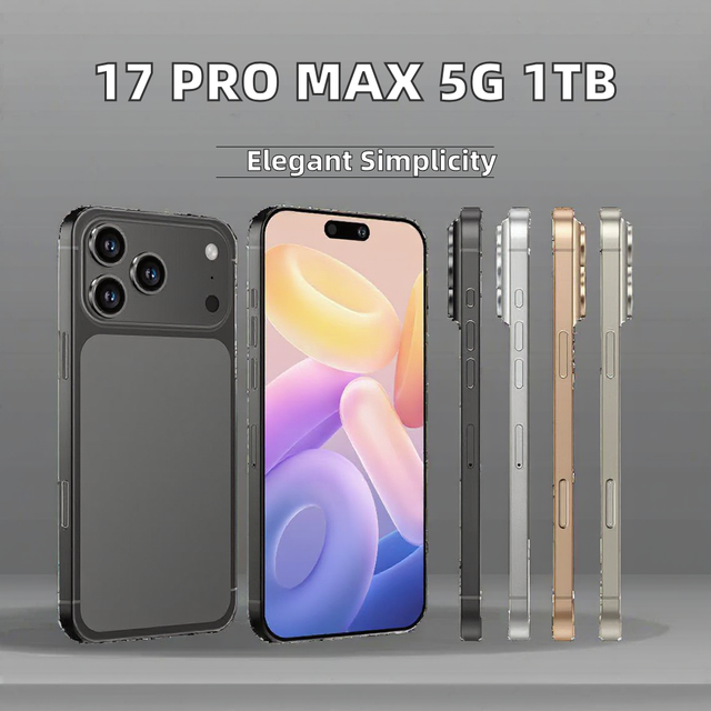 Global Version Unlocked 17 Pro Max 6.9" 144Hz HD 5G LTE CDMA Android 14 Smartphone 1TB MTK Dimensity 3500-3999mAh 65W