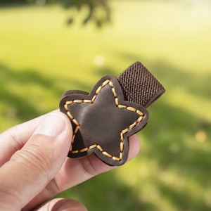 Portable Page Marker Clip Genuine Leather Star Magnetic <b>Bookmark</b> Pen Holder Star-Shaped Magnetic Clip for Planner and Journals - Product Image 2