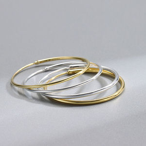 Pendientes de aro de <span class=keywords><strong>Plata</strong></span> de Ley <span class=keywords><strong>925</strong></span> para mujer, <span class=keywords><strong>aros</strong></span> dorados de 18K, calados, elegantes y a la moda - Product Image 4
