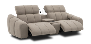 Sofá Reclinable Eléctrico de Lujo Estilo Italiano, Conjunto de <span class=keywords><strong>3</strong></span> <span class=keywords><strong>Plazas</strong></span> con Control <span class=keywords><strong>Motorizado</strong></span> del Reposacabezas, Sofá Modular para Residencia o Villa - Product Image 2