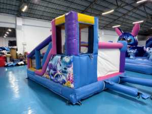 Château gonflable avec toboggan et piscine, château gonflable commercial pour enfants, château gonflable pour enfants, château gonflable avec toboggan - Product Image 3