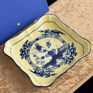 Plato Cuadrado de Porcelana con Diseño de Plantas Ecológico Vintage, Estilo Europeo/Nórdico para Uso Doméstico, Vajilla Decorativa para Bodas - Product Image 3