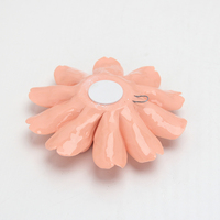 F003GE articles de décoration de maison tournesol rose en céramique, fleur murale en porcelaine, toile de fond, décoration de hall