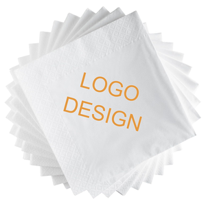 0717 Custom Napkins Wholesale Virgin Wood <b>Pulp</b> Restaurant Advertising Tissue Paper Serviettes De Tables - Product Image 2