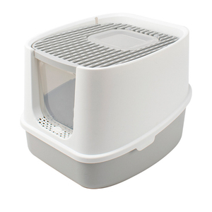 Fournitures de nettoyage pour grands chats en <span class=keywords><strong>plastique</strong></span> de bonne qualité <span class=keywords><strong>bac</strong></span> <span class=keywords><strong>à</strong></span> <span class=keywords><strong>sable</strong></span> pour chats <span class=keywords><strong>avec</strong></span> <span class=keywords><strong>couvercle</strong></span> <span class=keywords><strong>bac</strong></span> <span class=keywords><strong>à</strong></span> litière anti-éclaboussures durable et entièrement fermé - Product Image 3