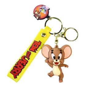 Mèo và chuột phim hoạt hình Keychain dễ thương hình vài Mặt dây chuyền nữ túi treo trang trí Mall Claw Máy búp bê bán buôn - Product Image 5