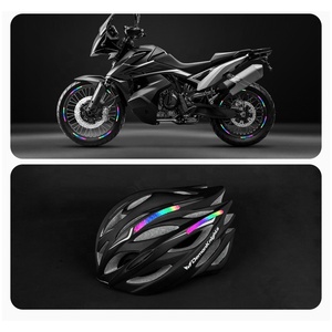 Pegatina reflectante de arcoíris para motocicleta de ajuste Universal, <span class=keywords><strong>pegatinas</strong></span> de advertencia de seguridad nocturna para Pit Dirt Bike ATV UTV Scooter Off Road - Product Image 2