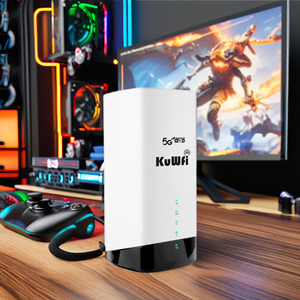 KuWFi NSA/SA 고속 기가비트 RJ45 포트 SIM 카드 라우터 wifi 5g <span class=keywords><strong>cpe</strong></span> 실내 와이파이 6 5g 라우터 (RJ11 포트 포함)