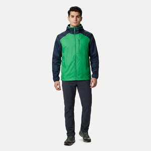 2026 <b>Custom</b> Design Outdoor Running Men's Plus Size Windbreaker Jacket Stand Collar Front Logo Soft Polyester Rain Waterproof - Product Image 1
