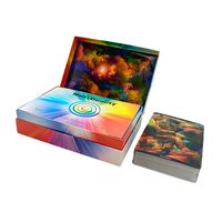 Jeu de tarot personnalisé élégant et attrayant avec guide, couleurs vibrantes inspirées de l'arc-en-ciel, lisses et luxueuses, cartes à jouer personnalisées lisses