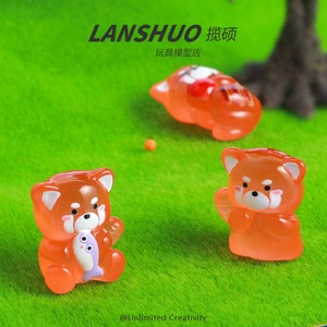 ตุ๊กตาสัตว์เรซิ่น Lanshuo รูปหมีการ์ตูน ของตกแต่งบ้านขนาดเล็ก งานฝีมือศิลปะ ของขวัญ - Product Image 1