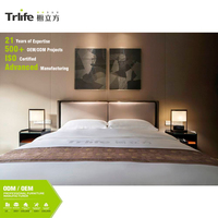 Nouveau Style chinois hôtel chambre meubles en bois lit table de chevet bureau chaise meubles chambre ensembles banc mur Art luxe