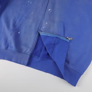 <span class=keywords><strong>Felpa</strong></span> <span class=keywords><strong>con</strong></span> Zip a Maniche Lunghe da Uomo in 100% Cotone French Terry, Stile Streetwear <span class=keywords><strong>con</strong></span> Stampa <span class=keywords><strong>Blu</strong></span> <span class=keywords><strong>e</strong></span> Effetto Vissuto, per l'Autunno - Product Image 5