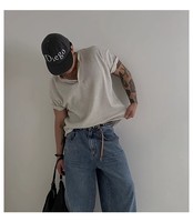 T-shirts personnalisés pour hommes, légers et respirants, à manches courtes, design uni, coupe ample, style décontracté chic, col en V