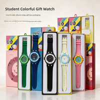 Ensemble de montres à prix de gros, parfaitement assorti à son étui coloré, une montre à double usage avec bracelet en silicone anti-poussière, emballage parfait