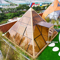 RAXDOME 6M Structure pyramidale en verre pour salle de méditation et véranda, utilisation toute saison