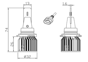 Đèn Pha <span class=keywords><strong>Led</strong></span> Máy Chiếu Bóng Đèn HIR2 H11 HB4 9006 9012 Đèn Pha <span class=keywords><strong>LED</strong></span> Để Chiếu Sáng Ô Tô Đèn Sương Mù Phía Trước <span class=keywords><strong>12V</strong></span> Màu Trắng - Product Image 3