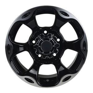 Jantes en alliage multi-rayons tout-terrain de 15 pouces, finition noire usinée, pour Suzuki Jimny, <span class=keywords><strong>Jeep</strong></span> Wrangler, <span class=keywords><strong>4x4</strong></span>, SUV, jante classique en fonte - Product Image 2