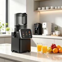 Extracteur de jus à froid à écran tactile, grande goulotte d'alimentation, presse-agrumes à mastication avec affichage numérique pour fruits et légumes