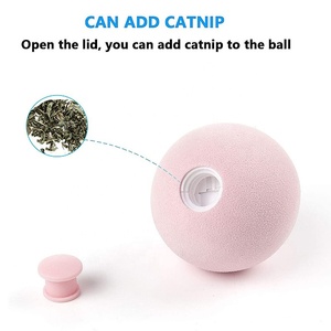 Pelota de juguetes interactivos para perros y gatos con gatillo inteligente, juguetes de sonido de animales reales para gatos, pelota de juguete para gatos de hierba gatera - Product Image 3