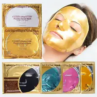 Private Label atacado Coreia Do Ouro Máscara de Folha De Rosto de Clareamento Hidratante OEM 24K Ouro Cristal Colágeno Máscara Facial