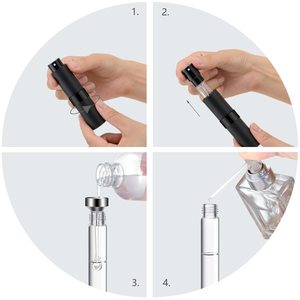 Tùy chỉnh 5ml 8ml 10ml 30ml xách tay rỗng Nhôm tái sử dụng du lịch Refill Spray Chai xoắn lên bơm lại nước hoa Atomizer - Product Image 6