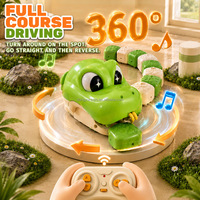 Jouet Serpent Télécommandé 2.4GHZ, Serpents RC pour Bataille à 2 Joueurs, Serpents Gourmands Magnétiques Mangeant des Blocs, Jeu Portable pour Enfants