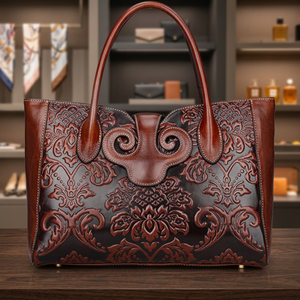Bolsos de Mano de Cuero Genuino para Mujer, Marca BS INTERNATIONAL, Estilo Occidental, con Cierre, Impermeables, Ligeros, Duraderos y Grandes - Product Image 5