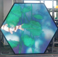 Pantalla LED Hexagonal con Control Wifi/3G/4G/RJ45/LAN/Cloud, P2 P2.5 P3 P4 P5
