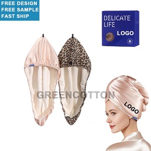 Biểu Tượng Tùy Chỉnh Dày <span class=keywords><strong>Satin</strong></span> Ant-Moth Vải Nhanh Chóng Làm Khô Mũ Tắm Cho Nhà Hấp Thụ Nước Và Kháng Khuẩn Đầu Khăn - Product Image 1