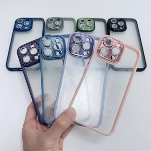 Transparent paillettes diamant lentille Protection <span class=keywords><strong>coque</strong></span> de téléphone pour Iphone14 <span class=keywords><strong>11</strong></span> 13 12 15 Plus Pro Max clair dur PC housses de téléphone portable - Product Image 4