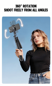 Perche à selfie intelligente innovante avec suivi IA, stabilisateur automatique à rotation 360°, support pliable en alliage d'aluminium, monopode/trépied - Product Image 4