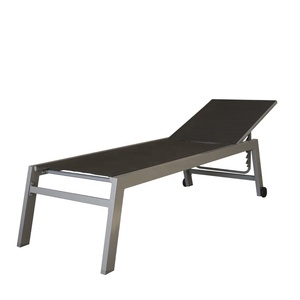 Negro Textilener Teslin de natación piscina Chaise Lounge al aire libre <span class=keywords><strong>playa</strong></span> camas - Product Image 1