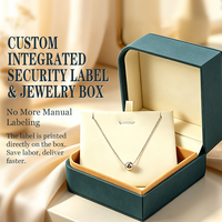 Boîte à bijoux carrée de luxe personnalisée avec code QR anti-contrefaçon, emballage cadeau inviolable pour bague, collier, montre, logo OEM