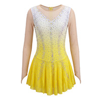 Robe de patinage artistique pour filles, tenue de danse et de performance, personnalisable pour compétition, modèle très demandé