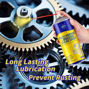 Grasa Lubricante Multiusos en <span class=keywords><strong>Aerosol</strong></span> HT 450ml, Aceite Penetrante Antioxidante para Cadenas y Rodamientos, Lubricante para Mantenimiento de Vehículos - Product Image 1