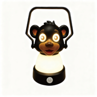 Lampe de bureau en forme d'ours de dessin animé, lampe de tente LED rechargeable 2400mAh, lanterne de camping portable pour enfants, avec batterie externe