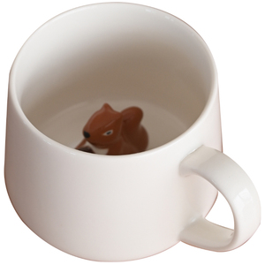 <span class=keywords><strong>Tasse</strong></span> en céramique créative 3D écologique pour animaux avec <span class=keywords><strong>champignon</strong></span> et écureuil Design multidimensionnel pour café ou boissons - Product Image 6