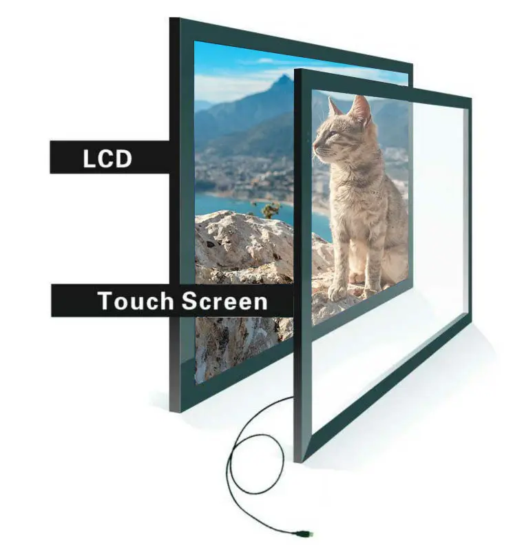 CJtouch ir touch frame tela LCD de 84 polegadas grande 4:3/16:9 Plástico/liga de alumínio painel multitoque quadro de toque