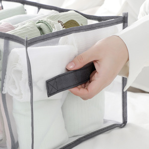 Clothing Organizer Foldable Fabric <b>Storage</b> <b>Box</b> With Compartments Rectangle Shape <b>For</b> <b>Clothes</b> And Pants Home Wardrobe Solution - Product Image 4