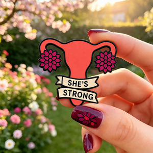 Le nouveau métal chaud artisanat épinglettes en gros <span class=keywords><strong>drapeau</strong></span> <span class=keywords><strong>féministe</strong></span> Badges décoratifs personnalisé émail dur appareil orgue broche utérus - Product Image 1