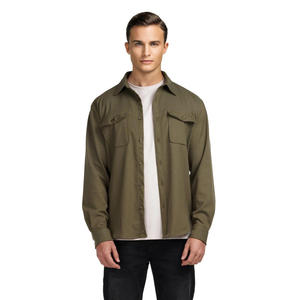 Gingtto ICO Vintage the <span class=keywords><strong>Dante</strong></span> Overshirt LOGO personalizado Camisas Costo Camisas de manga larga Hombres - Product Image 4