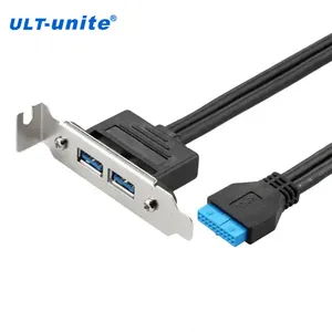 ULT-Unite USB3.0 Dual Typ A Buchse Adapter Motherboard Header 20Pin Panel Mount Konverter