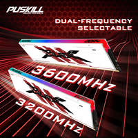 PUSKILL Hot Sale Gaming Memory RGB DDR4 8GB 16GB 3200MHz/3600MHz Desktop Memory RAM