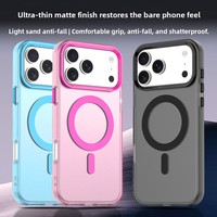 Coque Antichoc Mate Bonbon Tendance 2025 pour iPhone 17 Pro Max, en Plastique Rigide avec Charge Sans Fil et Protection d'Objectif Intégrée