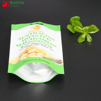 Emballage plastique imprimé en héliogravure personnalisé pour sachets de biscuits, de noix et de snacks en PE, sachet stand-up en Mylar pour noix de cajou grillées