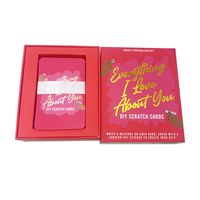 Impression personnalisée rose adulte fête Question Conversation cartes jeu Positive Couple bricolage jeu de cartes à gratter avec couvercle et boîte de base